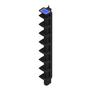 Protech 30840271 SOLARIS Infrared Barrier, Single Face Transmitter, 8 Cells, Anti-Condensation Caps, Solar Panel and Battery, 6.5'