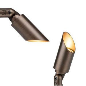 FX Luminaire CA51-ZD5WWF-AB CA-51 Cora Series LED Accent Up/Down Landscape Light, Antique Bronze