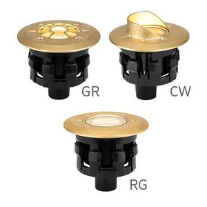FX Luminaire TN60-ZD-9LED-W-RG-BZ Terra TN-60 In-Grade Fixture, Zone / Dim with Luxor Control, 9-LED 12.2VA, Warm Color, Ring Faceplate, Bronze Metallic