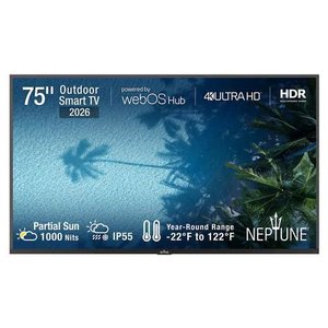 Peerless NT75PS1K 75" Neptune Partial Sun 4K UHD Outdoor Smart TV (2026)
