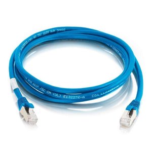 Quiktron 576A-S10-010 Q-Series Patch Cord, CAT6a Shielded, Booted, 10', Blue