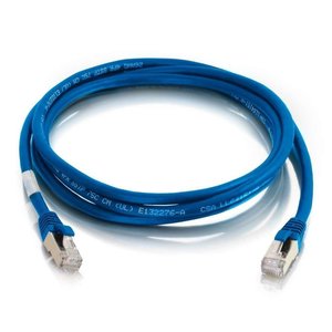 Quiktron 576-S10-001 Q-Series Patch Cords, CAT6 Shielded, Booted, 1', Blue