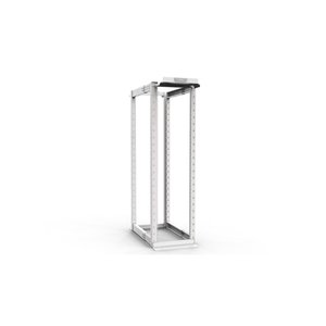 Quiktron MM2073142DAB38-W Mighty Mo 20 Dual Adjustable Base 4-Post Rack, 45U (7'), Adjustable 31-42" Depth, Sq. Hole Rails, White