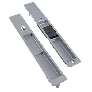 Adams Rite 4190-09-1-130-02-IB 4190 Series Flush Lockset with Cylinder for Sliding Doors, Clear Anodized