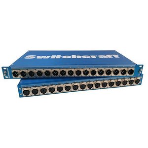 Switchcraft PT16MX16F Rack-Mounted I/O Panel, 16-Male XLR to 16-Female XLR