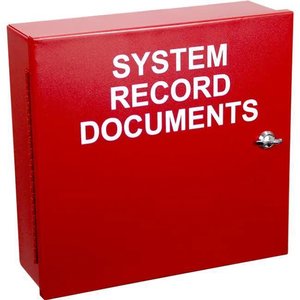 STI EM1212DOC-Z22 Custom Printed Logo Documents Enclosure, Metal, Thumb Lock, Red