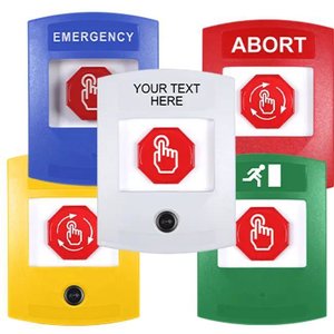 STI G3A005LD-EN G3 Multipurpose Push Button, No Camera, No Cover, Momentary, LOCKDOWN Label English, Red