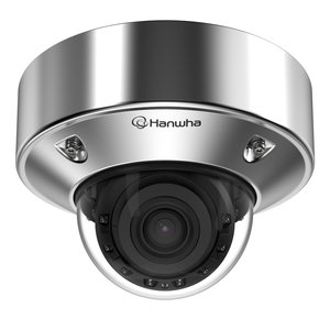 Hanwha XNV-A8084RS 5MP AI IR Vandal Dome IP Camera, 3.3-9.3mm Lens, 50m IR Length, Stainless Steel