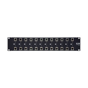 Eaton Tripp Lite B110-SPPOEC-J12 In-Line PoE++ Surge Protector, 10Gbps, (12) RJ45 Ports, 100W PoE, CAT5e/6, 2U RSM, IEC Compliant, Metal Case, TAA