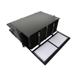 Eaton Tripp Lite N600P-576U-24 High-Density Fiber Patch Panel, 4U with 24x Splice Cassettes, 576x LC/UPC SM 0.9mm, 1.5M Pig-tail