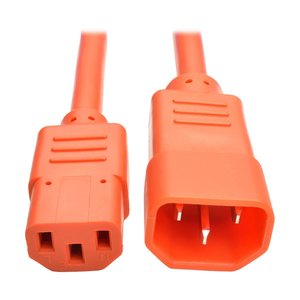 Eaton Tripp Lite P005-006-AOR Heavy-Duty PDU Power Cord, C13 to C14 - 15A, 250V, 14AWG, 6' (1.83m), Orange