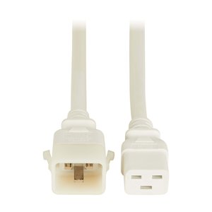 Eaton Tripp Lite P036-E06-AWH-6 Heavy-Duty PDU Power Cords, C19 to P-Lock C20, 20A, 250V, 12AWG, 6-Pack, 6' (1.8m), White