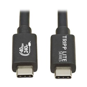Eaton Tripp Lite U521-1P2M-BK USB4 40Gbps Cable, M/M, USB-C, 8K 60 Hz, 240W EPR Charging, 1.2m, Black