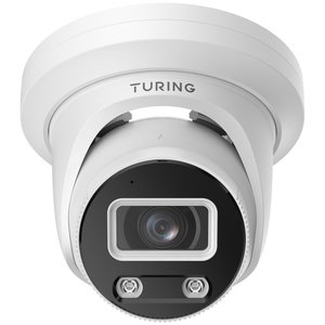 Turing Video EVL4FT256-1Y Edge+ Series 4MP Outdoor Cloud Dual-Light Turret IP Camera, 2.98mm Fixed-Focal Lens, 1-Year CORE AI License