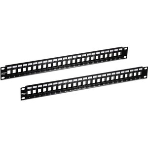 TRENDnet TC-KP24/2 24-Port Blank Keystone Patch Panel, 1U RMS, 2-Pack