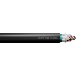 Superior Essex 122883D01 Dri-Lite 288 Fiber SM-RWP Loose Tube OSP Fiber Optic Cable, Single Jacket, Single Armor, Black, Wooden Reel