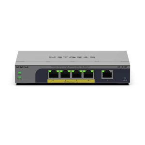 Netgear GS105EP-100NAS 5-Port Gigabit Ethernet Easy Smart PoE+ Switch, 63W