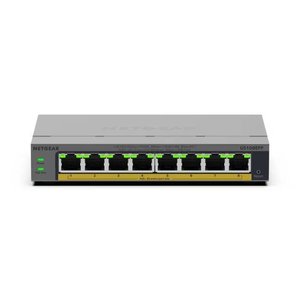 Netgear GS108EPP-100NAS Business Series 8-Port Gigabit Ethernet Hi-Power PoE+ Easy Smart Managed Switch 123W