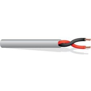 West Penn 25224BWH0500 18G 1-Pair Unshielded Plenum Cable, 500', White