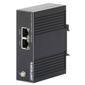 Intellinet 508957 Industrial Gigabit PoE++ Extender, IEEE 802.3bt, 80W, DIN-Rail Mount