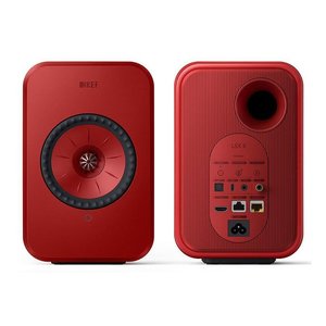 KEF LSXIIRD Compact Wireless HiFi Speaker System, Lava Red