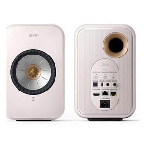 KEF LSXIIWH Compact Wireless HiFi Speaker System, Matte Satin Mineral White