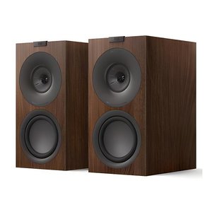 KEF QCONCERTOMWA Q Concerto Meta HiFi 3-Way Bookshelf Speaker with Magnetic Grilles, Walnut