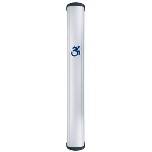 Camden CM-8436/A2 CM-84 Series Column Side Load Push Plate Switch, ACTIVE WHEELCHAIR Symbol, 36" x 6", Anodized Clear Aluminum