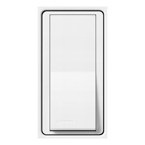 Lutron SC-1PS-SW Claro Single Pole Switch, Standalone, Satin Snow White