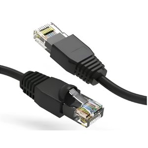 Lynn Electronics CAT6AOSP-05-BKB Optilink CAT6A OSP UTP Stranded Copper Patch Cable with Molded Boot 5', Black