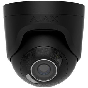 AJAX 126260.197.BL1 TurretCam HL Series 5MP Wired AI-Powered IP Camera, 2.8mm Lens, 110° Viewing Angle, Black