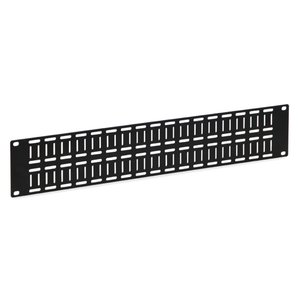 Kendall Howard 1903-1-002-02 Flat Cable Lacing Panel, 2U, Black