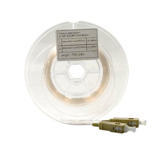Cleerline SSF-CLRMMSCSC-75 Transparent SSF Cleerfiber Multimode Fiber Optic Cable, 50/125, 900µm, Terminated SCSC, Clear, (23m) 75'