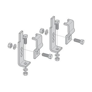 Eaton B-Line SB227R3FB Runway Stand-Off Kit, 2-Post Rack, 2-3" Elevator, Flat Black Powder Coat Finish