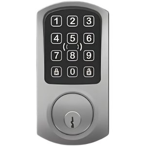 ProdataKey RL-DB-HPK-116-622-ADJ-SF6-MK Red Wireless Lockset Deadbolt, High-Security Bluetooth, Prox, Keypad, Adjustable Backset, Best A SFIC Core, Master Keyed, Black