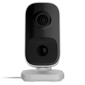 AJAX 118861.303.WH3 IndoorCam Indoor Wi-Fi Security Camera with PIR Motion Detector and Built-in AI, White