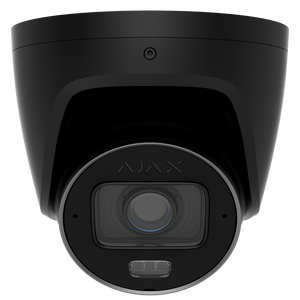 AJAX 126282.197.BL1 TurretCam HLVF 5MP Wired AI-Powered Security IP Camera, 85° Viewing Angle, 4mm Lens, Black