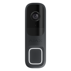 AJAX 116887.125.GP3 DoorBell Video Doorbell with Built-in AI, PIR Sensor, and Control Via Apps, Graphite