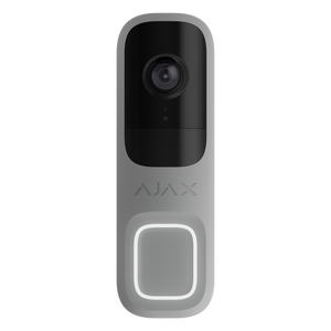 AJAX 116888.125.GR3 DoorBell Video Doorbell with Built-in AI, PIR Sensor, and Control Via Apps, Grey