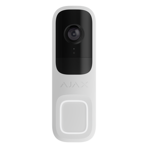 AJAX 116889.125.WH3 DoorBell Video Doorbell with Built-in AI, PIR Sensor, and Control Via Apps, White
