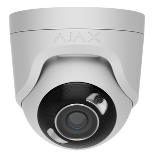 AJAX 126265.197.WH1 TurretCam HL 8MP Wired AI-Powered IP Camera, 110° Viewing Angle, 2.8mm Lens, White