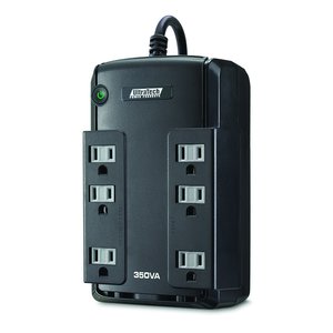 UltraTech 0E-350V6 350VA/255W Battery Backup Compact UPS with 6 Outlets; Standby