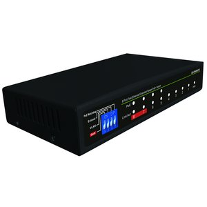 UltraTech 0E-8P4R45FE 8-Port Fast Ethernet Extended Range PoE+ Switch, 4 PoE Ports with 4 Uplink Ports
