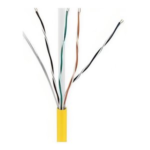 ADI PRO 0E-CAT6PYW CAT6 Plenum Cable, 23/4 Solid BC, Unshielded, UTP, CMP/FT6, 1000' (304.8m) Reel in Box, Yellow