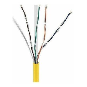 ADI PRO 0E-CMR6YWR CAT6 23/4 Solid BC Cable, Unshielded UTP, Riser CMR, FT4, 1000' (304.8m) Express Box, Yellow