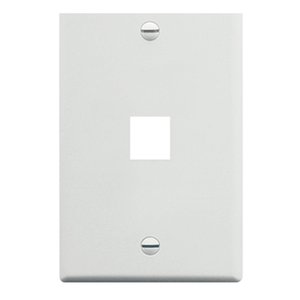 ADI PRO 0E-FP1WH 1-Port Single Gang Faceplate, 2-Pack, White
