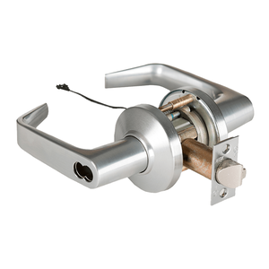 BEST 9KW37DEU15CS3626 Grade-1 Electric Cylindrical Lock, Electronically Unlocked, 2-3/4" Backset, Fail Secure, 24V DC, Chrome