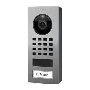 DoorBird D1101V Flush-Mount IP Video Intercom, 1-Unit, 1-Call Button, Stainless Steel