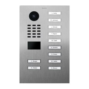 DoorBird 429614486 Flush Mount IP Video Intercom with (11) Call Buttons, Brushed, Stainless Steel