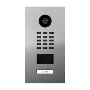 DoorBird 429614820 D2101V IP Video Intercom, 2-Way Audio, Flush Mount, Brushed Stainless Steel V2A